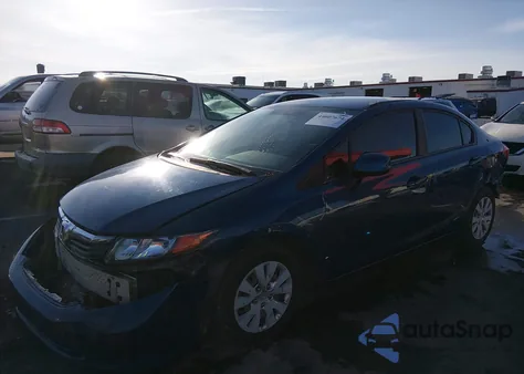 2012 Honda Civic Lx z USA, uszkodzony, nr VIN 19XFB2F59CE340407